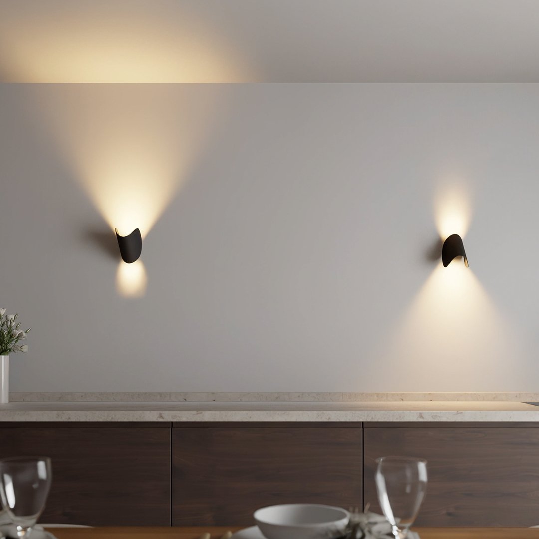 Adjustable Up-Down Wall Sconce | Italian-Inspired, Pivoting Metal Shade