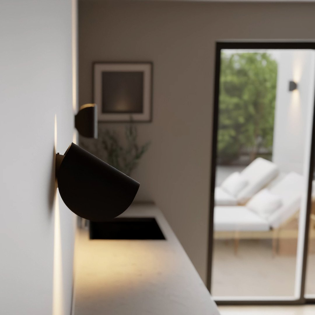 Adjustable Up-Down Wall Sconce | Italian-Inspired, Pivoting Metal Shade