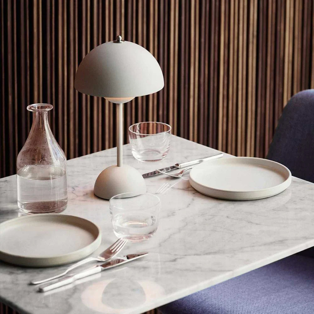 Scandinavian LED Table Lamp | Wireless, Dimmable Metal Design
