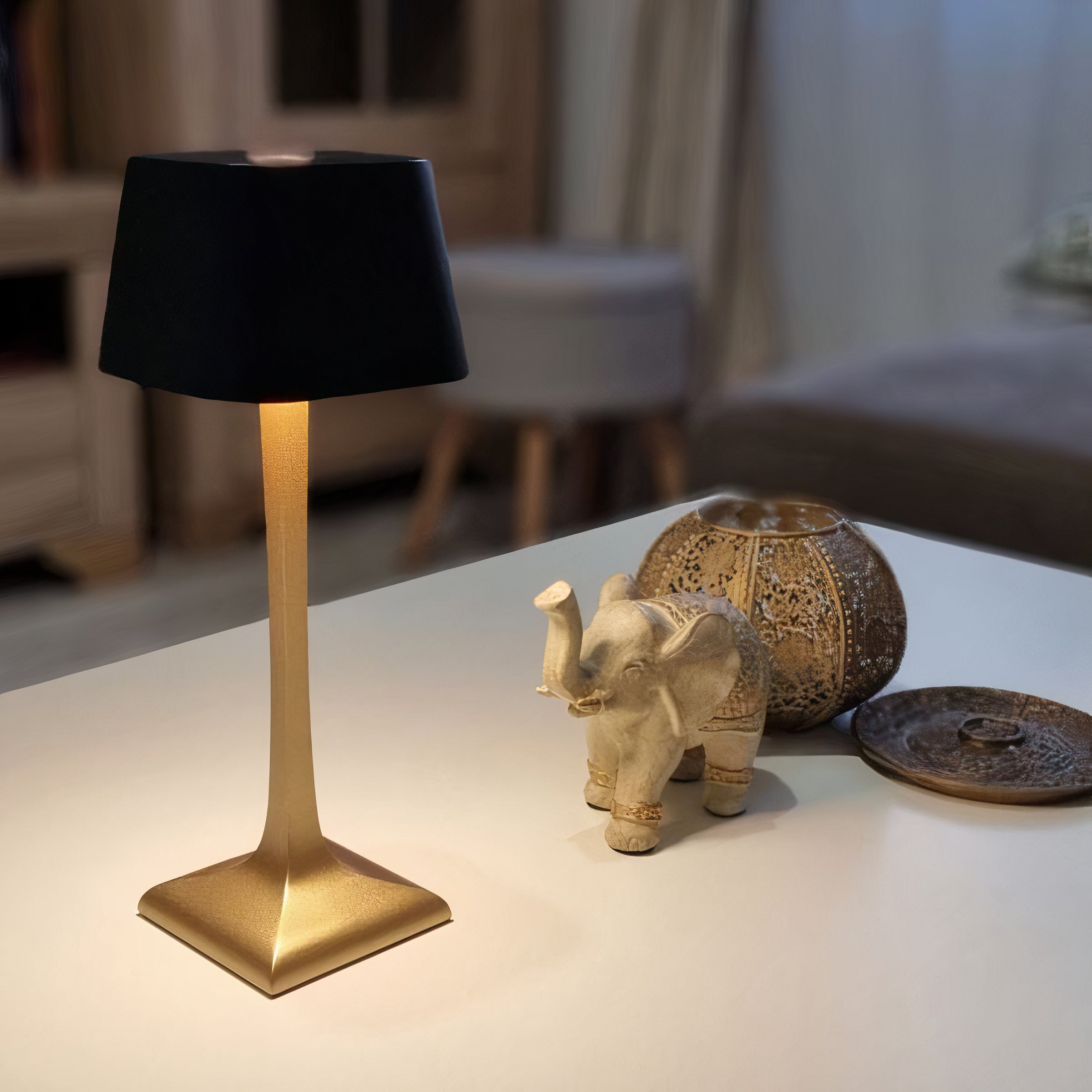 Wireless LED Table Lamp | Touch Dimmable, IP54 Aluminum