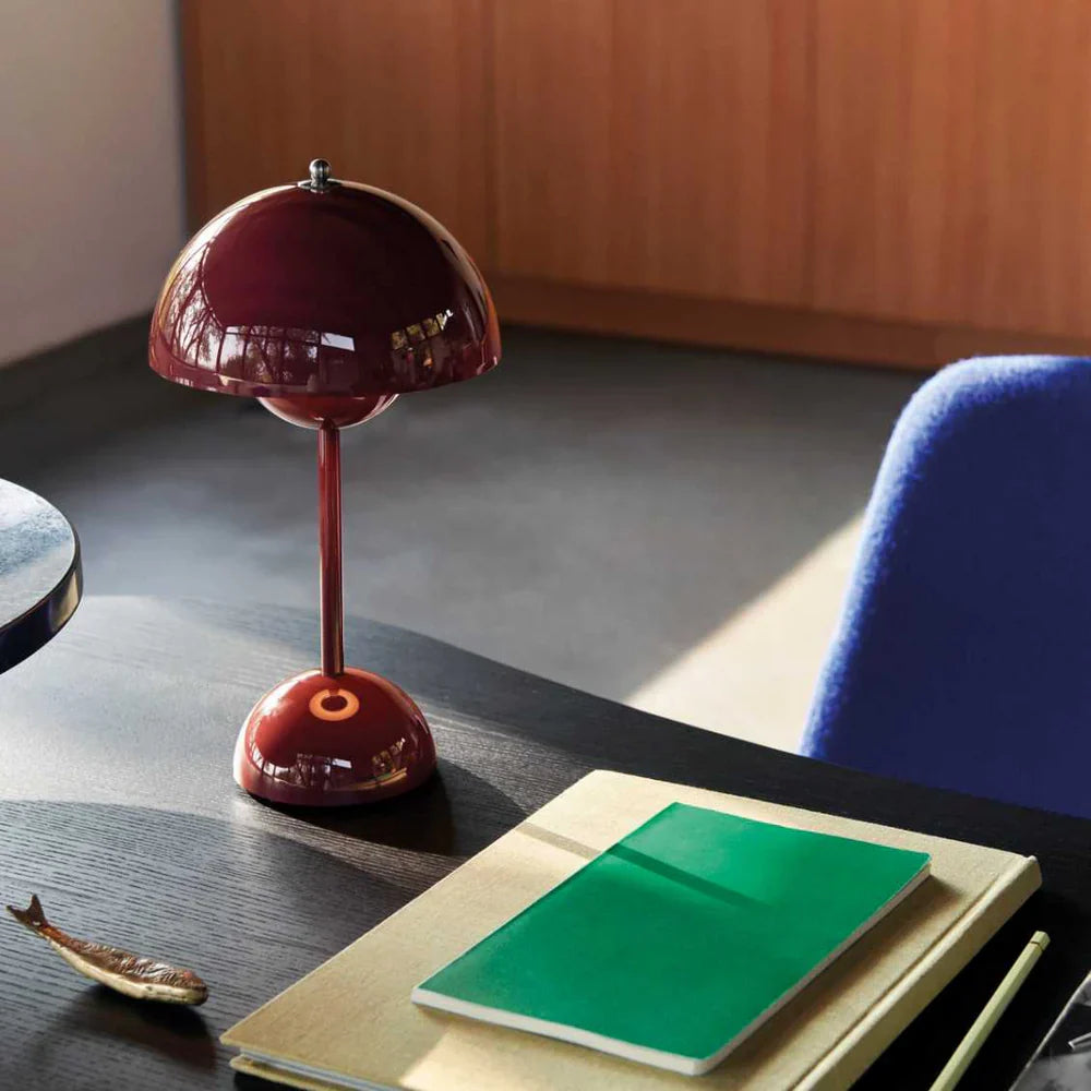 Scandinavian LED Table Lamp | Wireless, Dimmable Metal Design