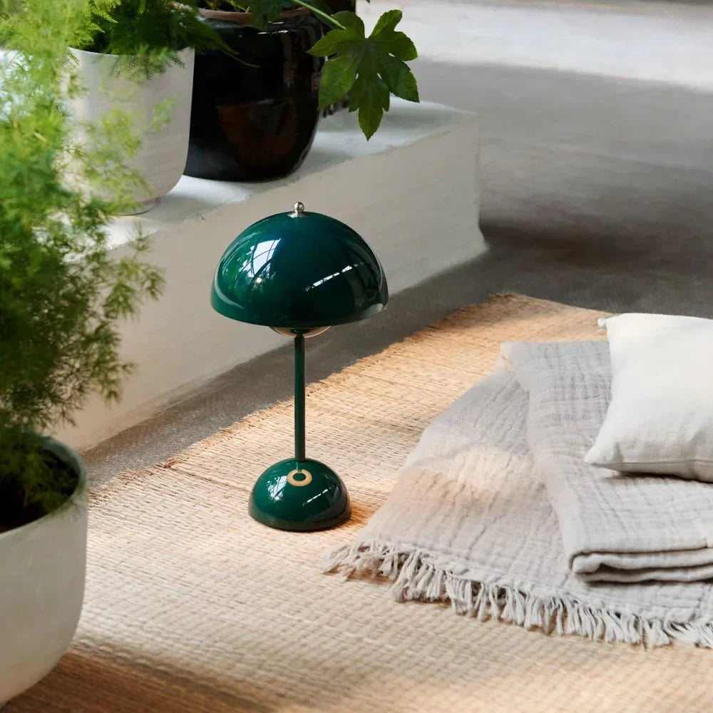 Scandinavian LED Table Lamp | Wireless, Dimmable Metal Design