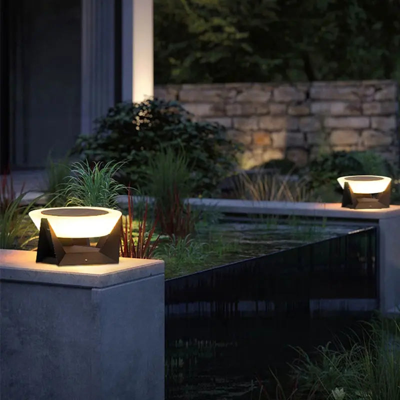 Solar Outdoor Floor Lamp | Stainless Steel, IP65 Weatherproof