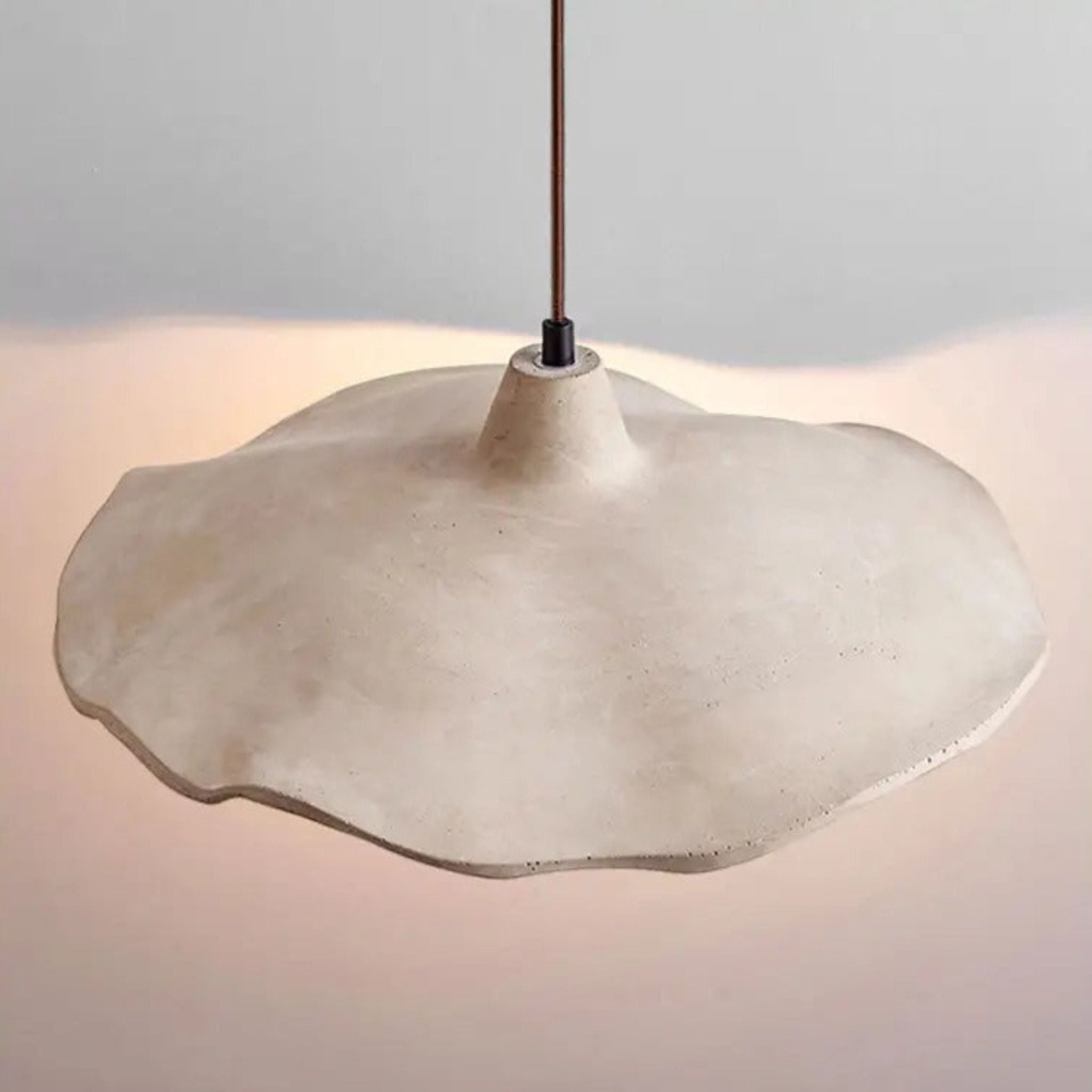 Travertine Wave Pendant Light | Natural Stone, Ø42 cm