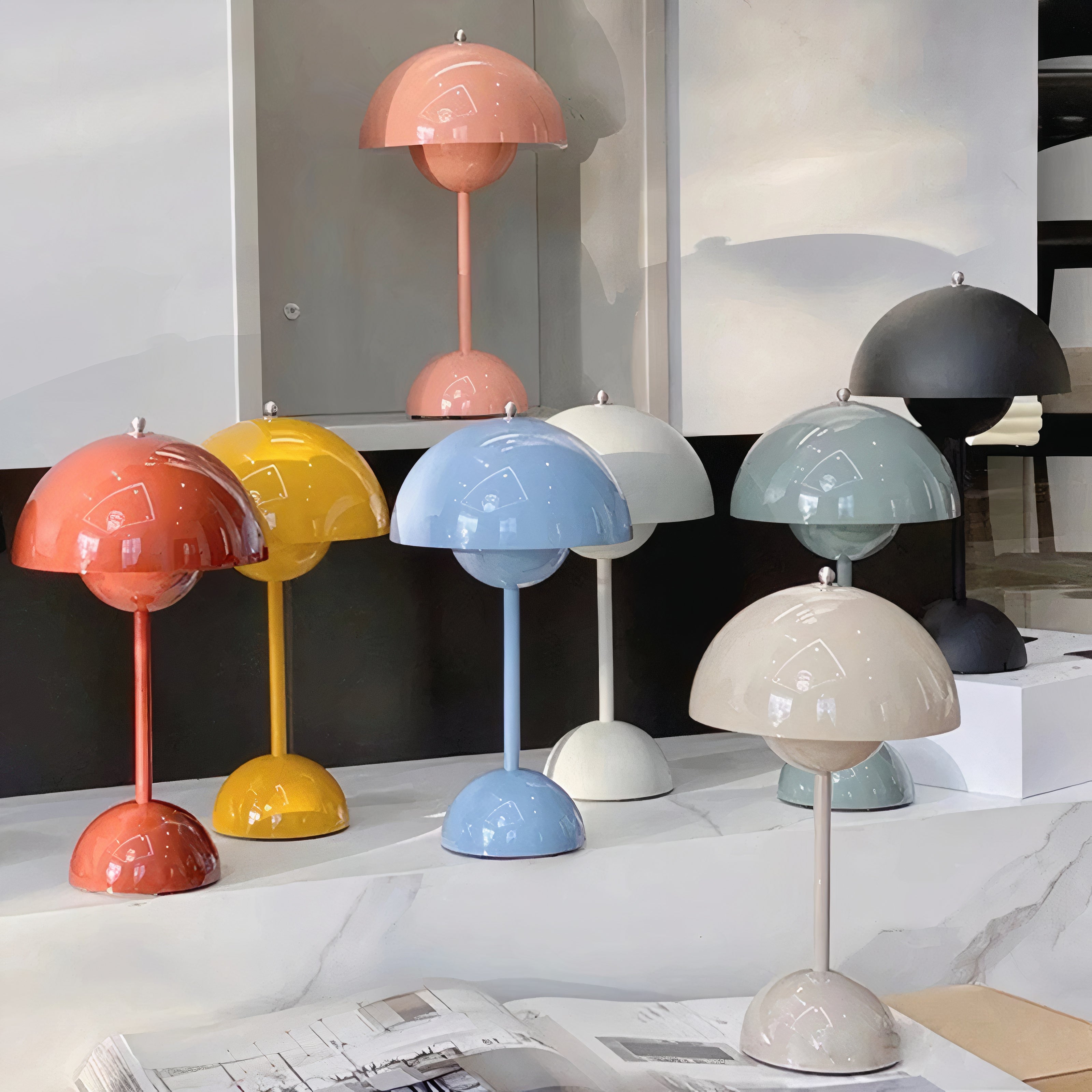 Scandinavian LED Table Lamp | Wireless, Dimmable Metal Design