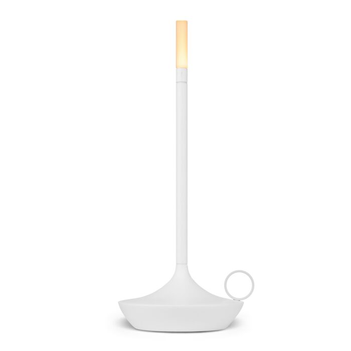Scandinavian LED Table Lamp | Wireless, Dimmable Brushed Aluminum
