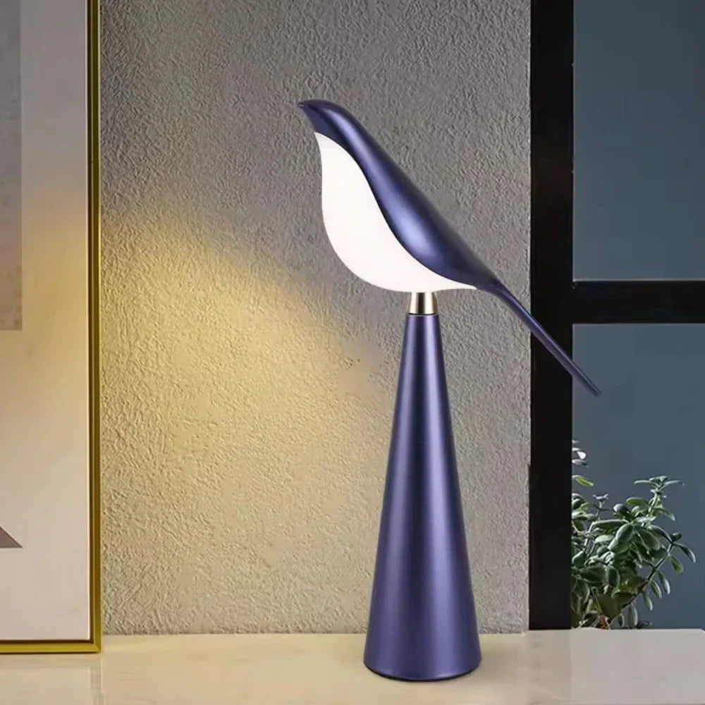 Bird Design LED Table Lamp | Dimmable, 3 Color Temps, USB