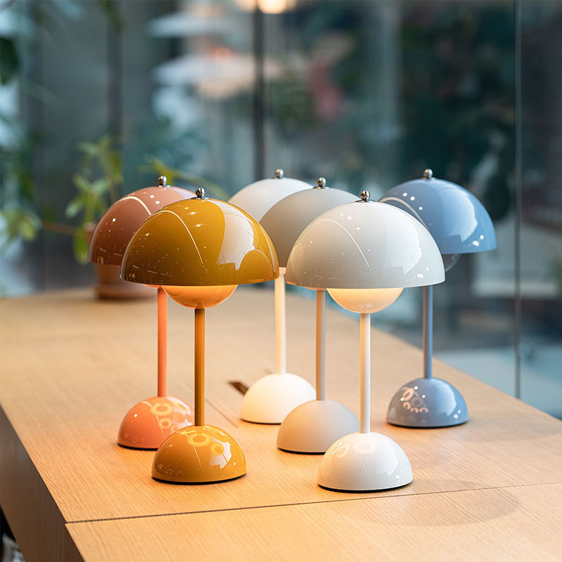 Scandinavian LED Table Lamp | Wireless, Dimmable Metal Design