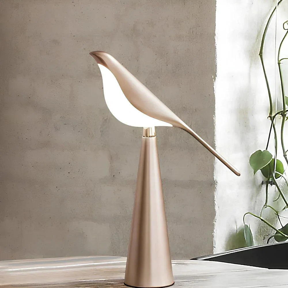 Bird Design LED Table Lamp | Dimmable, 3 Color Temps, USB