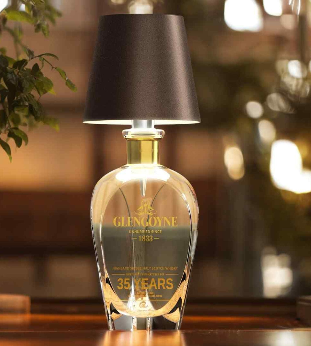 Wireless Bottle Lamp | Rechargeable LED with Cone Shade