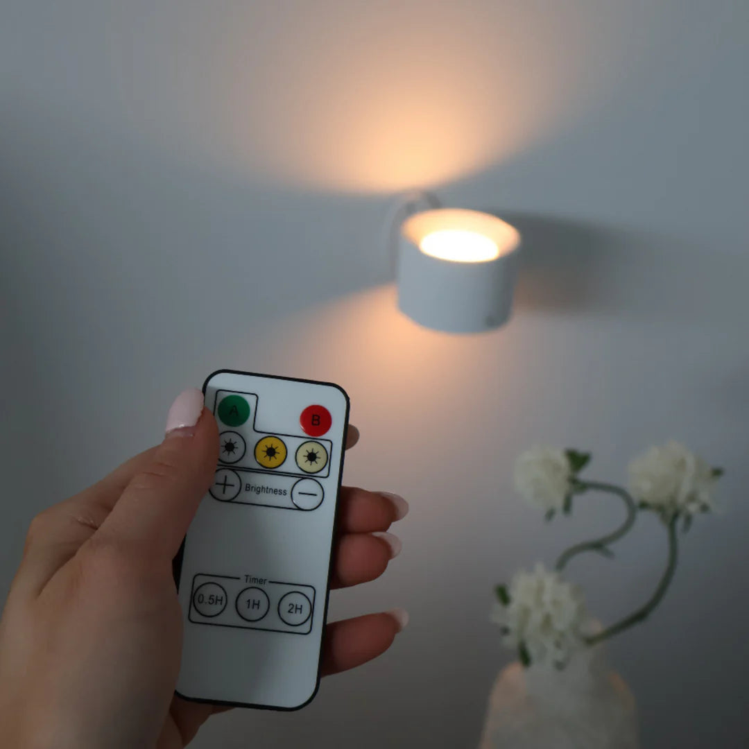 Wireless LED Wall Sconce | 360° Magnetic, Rechargeable, Dimmable
