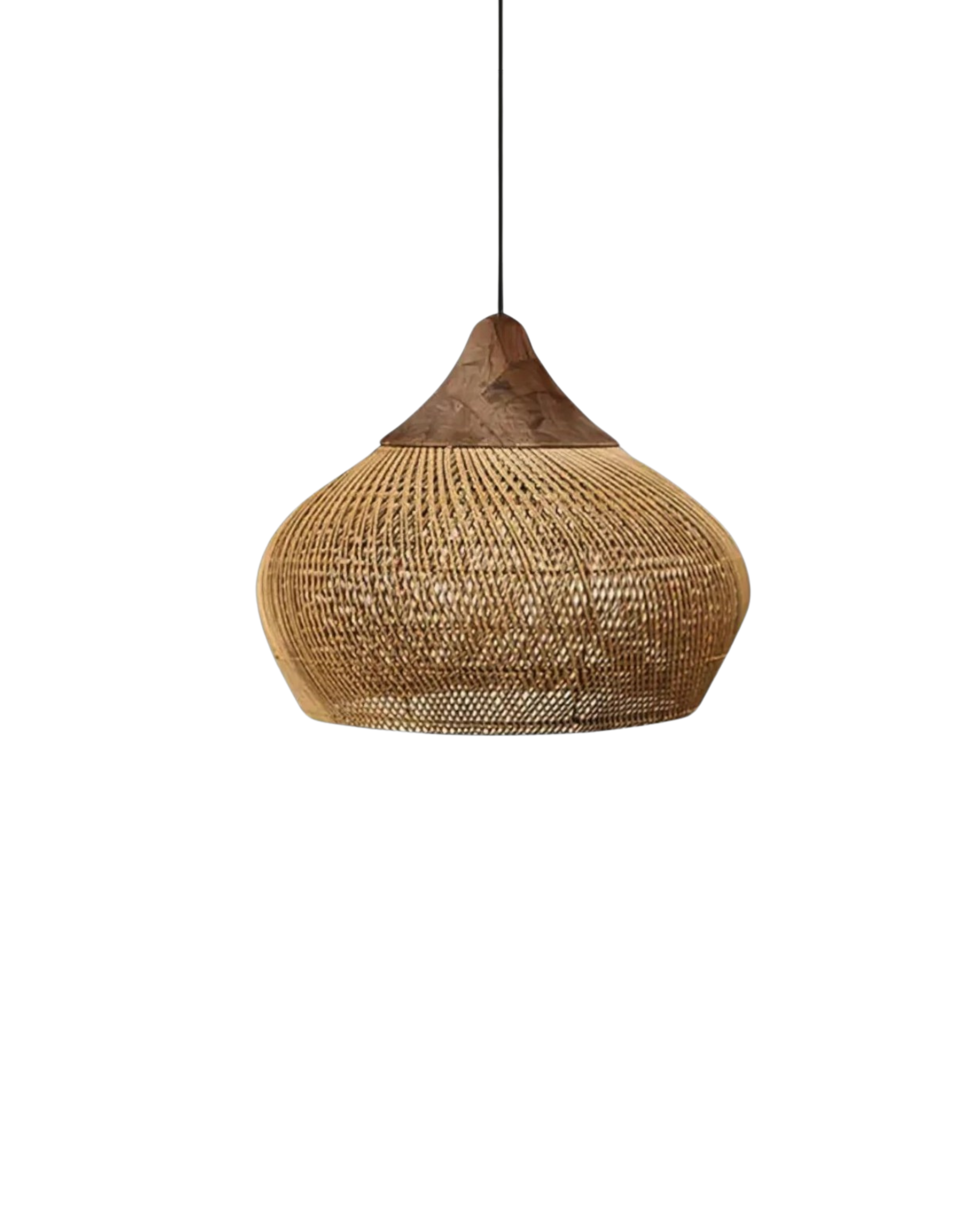 Rattan Ceiling Light | Boho Style, Handwoven Natural Design