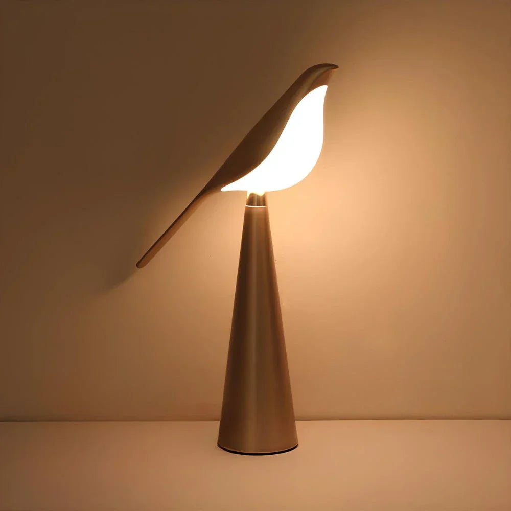 Bird Design LED Table Lamp | Dimmable, 3 Color Temps, USB