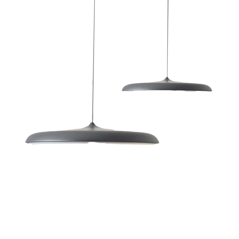 Round Metal Pendant Light | Warm LED, Color & Size Options