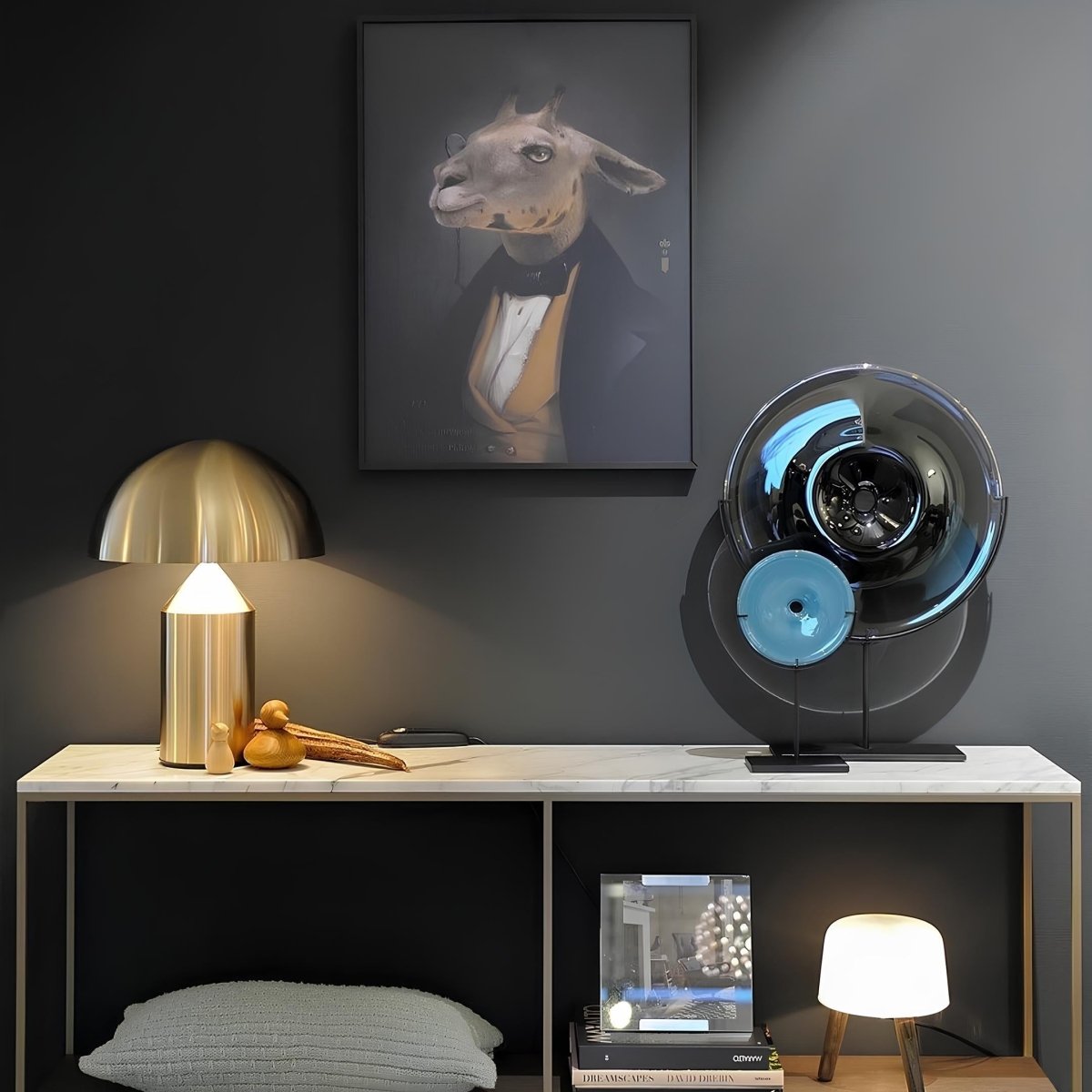 Mushroom Table Lamp | Wireless, Dimmable Metal Design, 3 Colors
