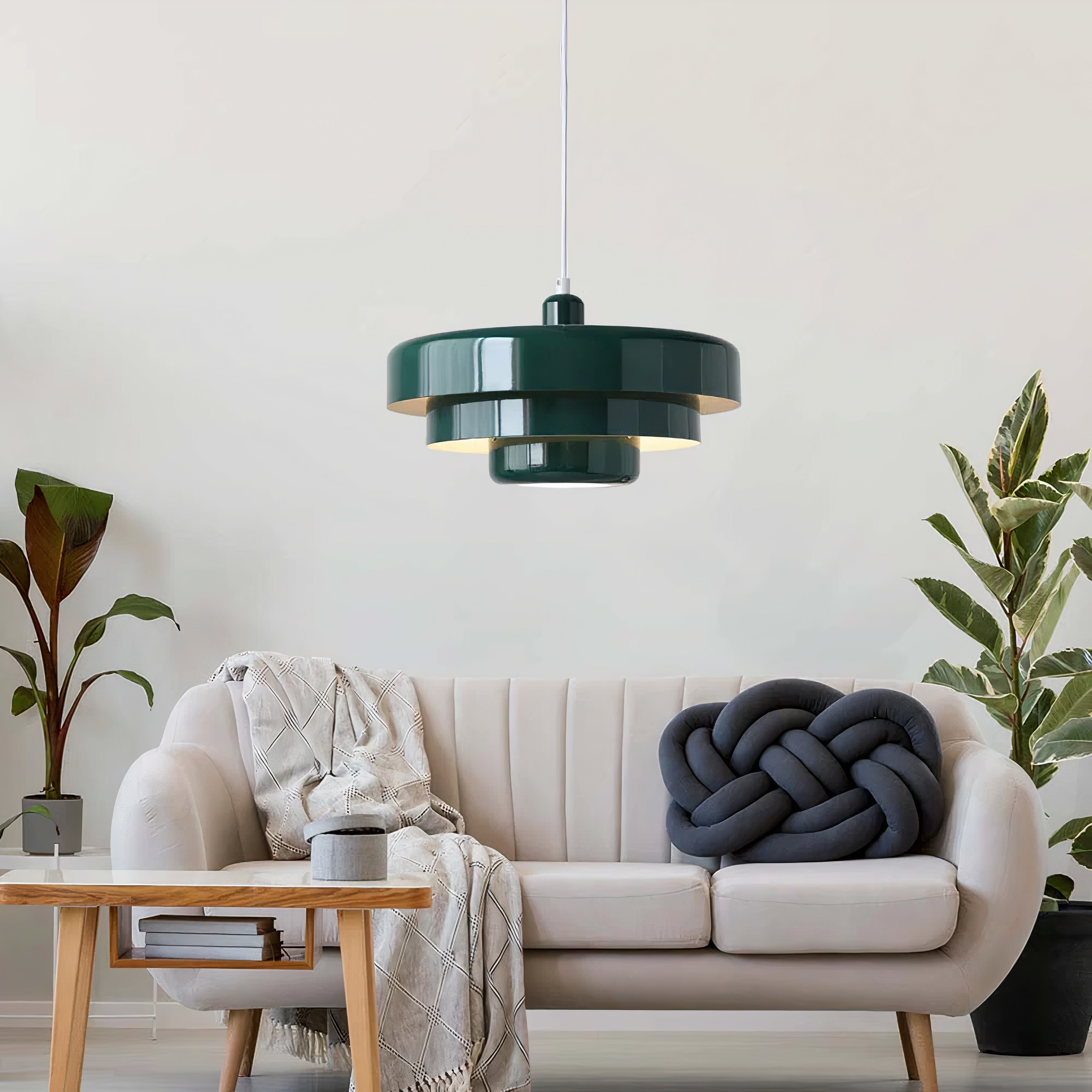 Round Scandinavian Ceiling Light | Metal, E27, Adjustable Pendant