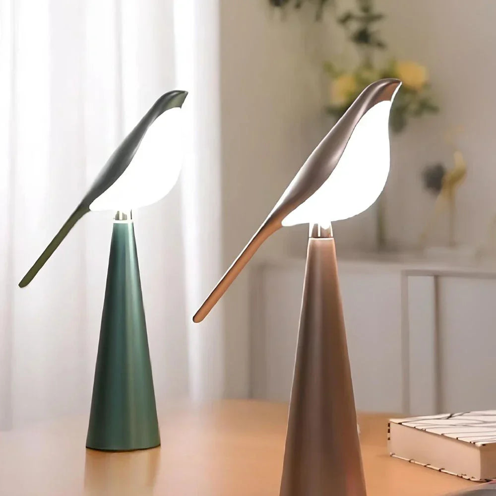 Bird Design LED Table Lamp | Dimmable, 3 Color Temps, USB