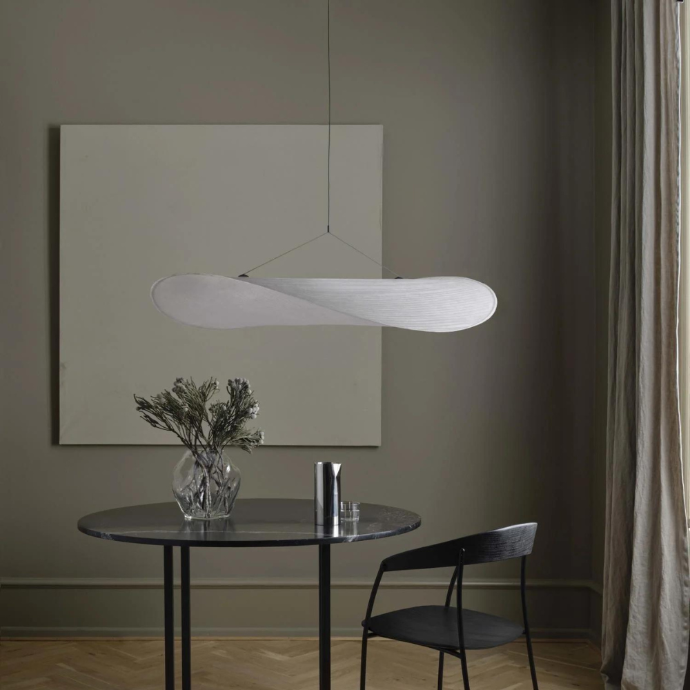 Silk Pendant Light | Japandi Style, Height-Adjustable