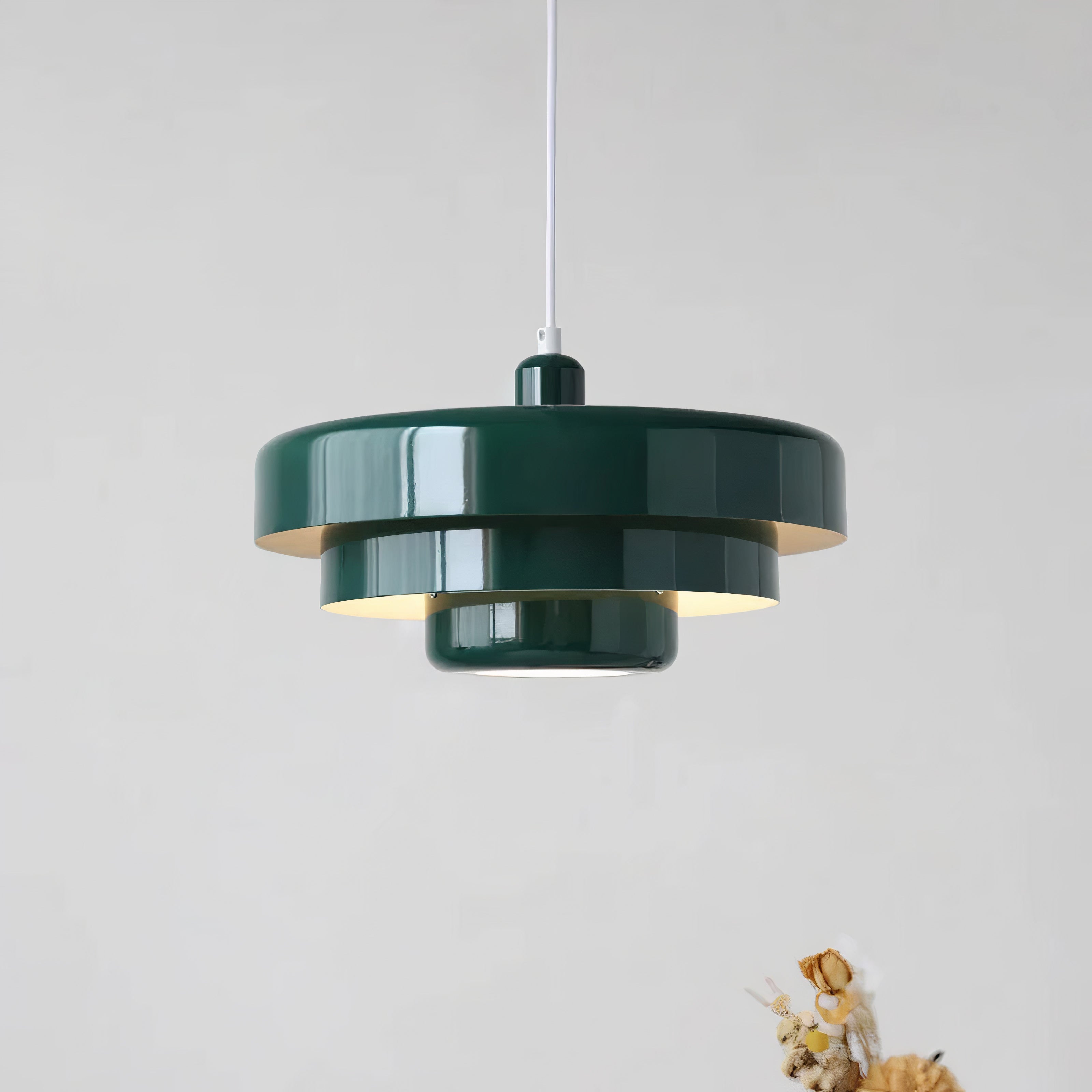 Round Scandinavian Ceiling Light | Metal, E27, Adjustable Pendant