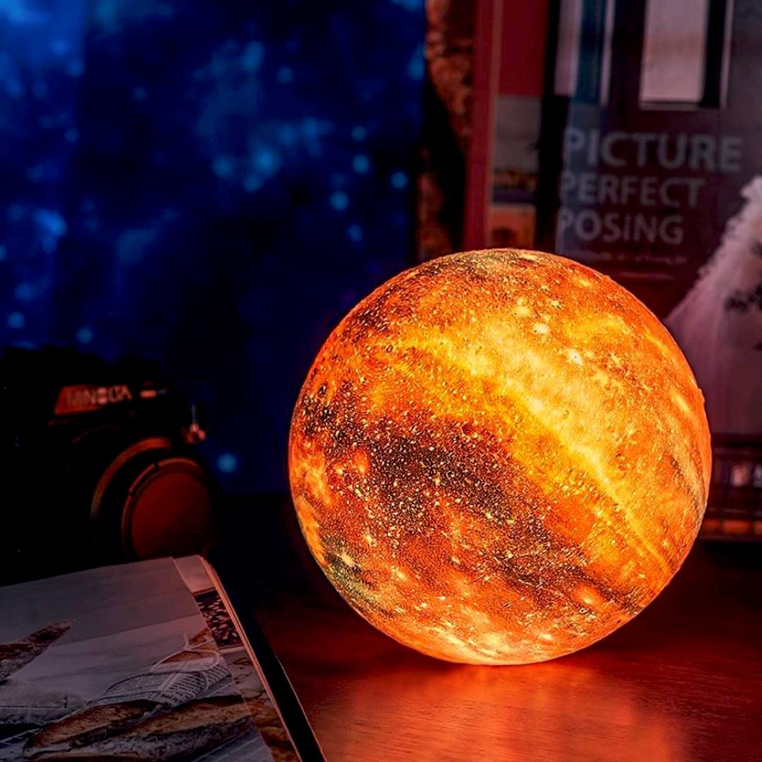 Moon Night Light | 16 Colors, Dimmable with Remote Control