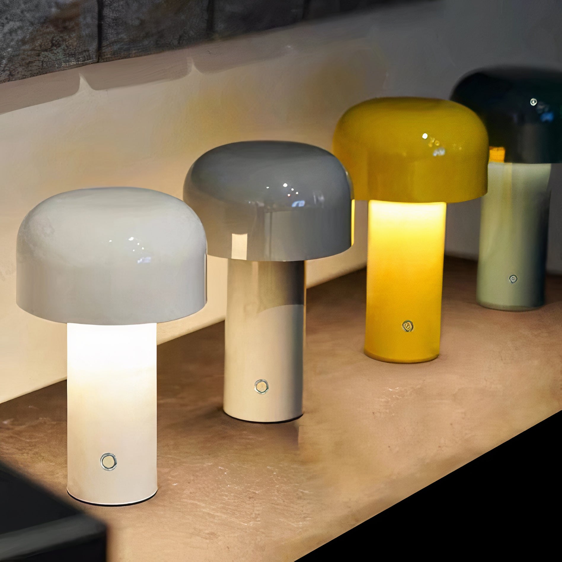 Wireless LED Mushroom Lamp | Touch Dimmable, IP65, Rechargeable