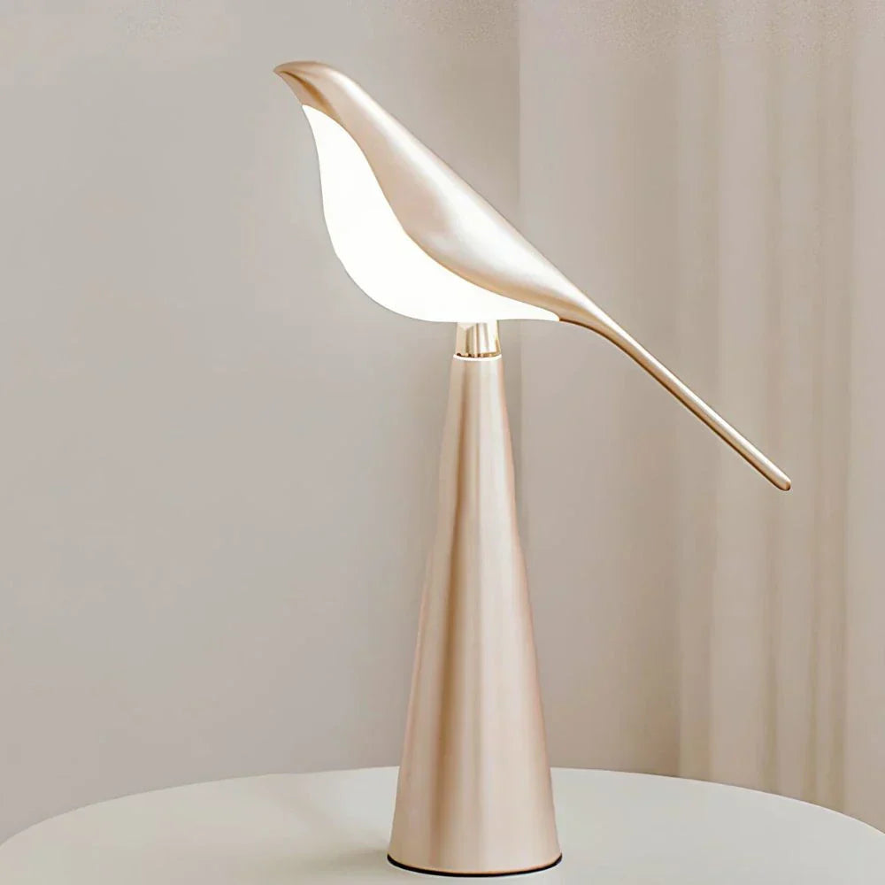 Bird Design LED Table Lamp | Dimmable, 3 Color Temps, USB