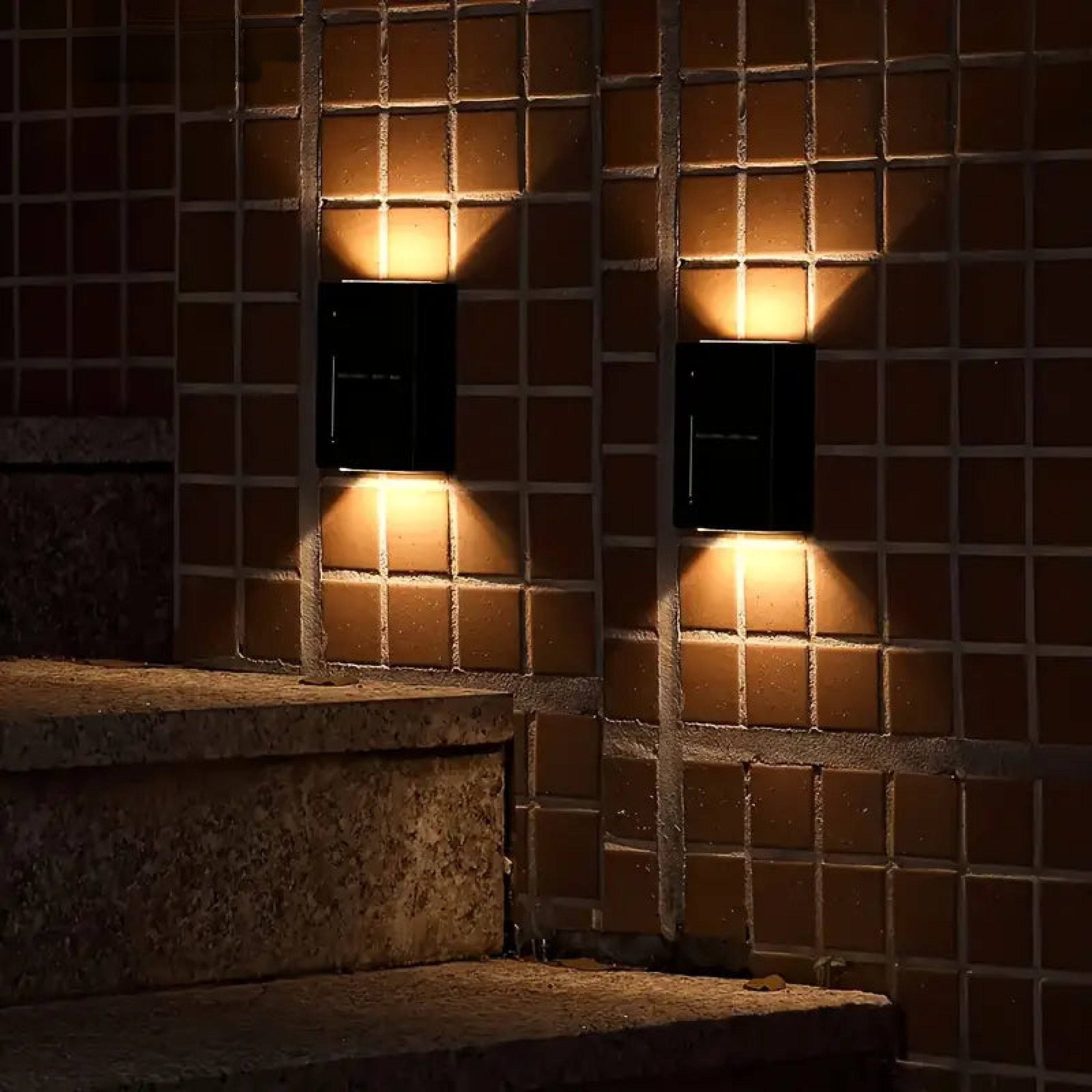 Solar Outdoor Wall Sconce | Up & Down Light, IP65 Weatherproof