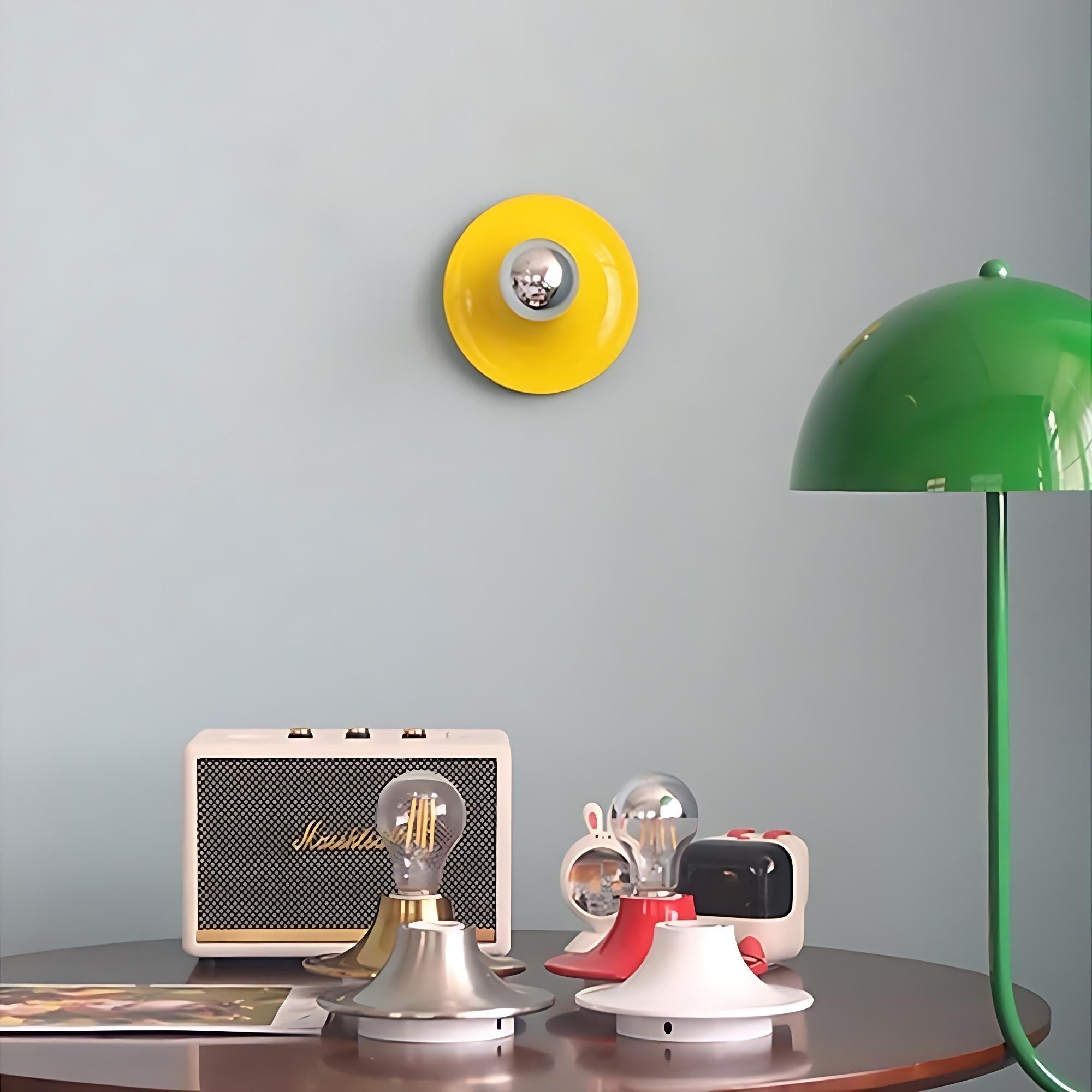 Round Bauhaus Wall Sconce | Integrated LED, Metal and Acrylic