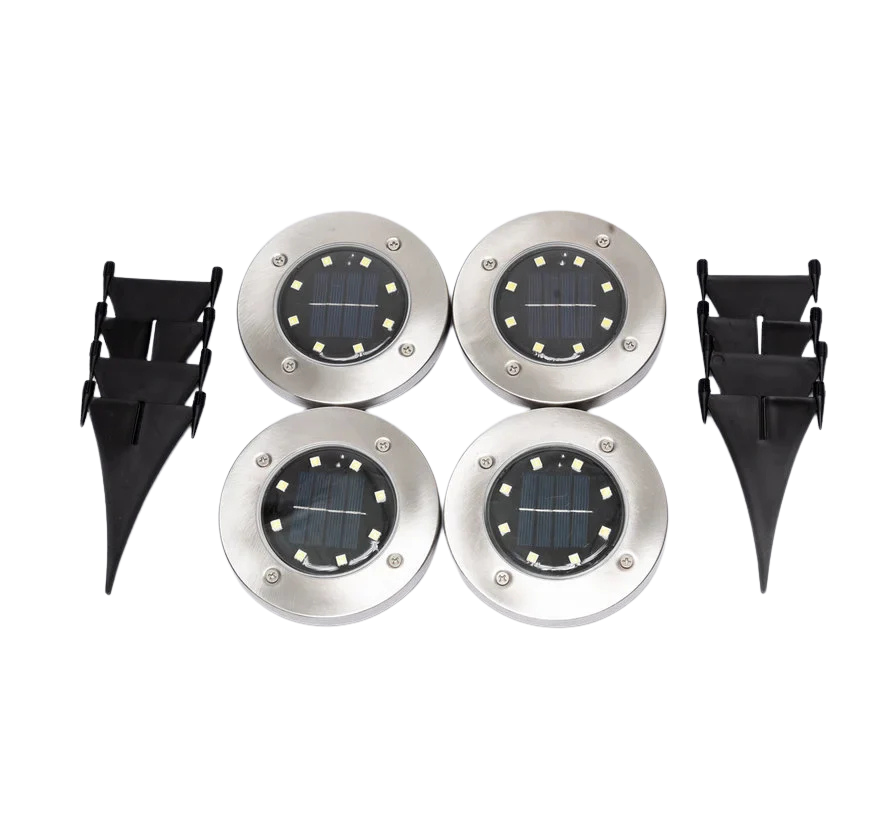 Solar Pathway Lights | Set of 4, Warm White LED, IP65