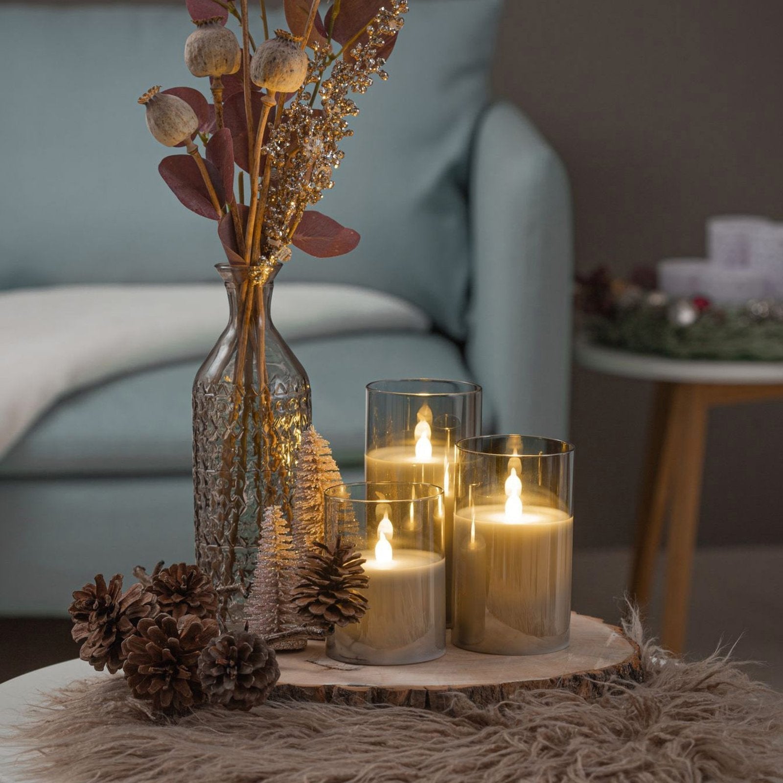 Flameless LED Candles with Remote | Set of 3, Real Wax
