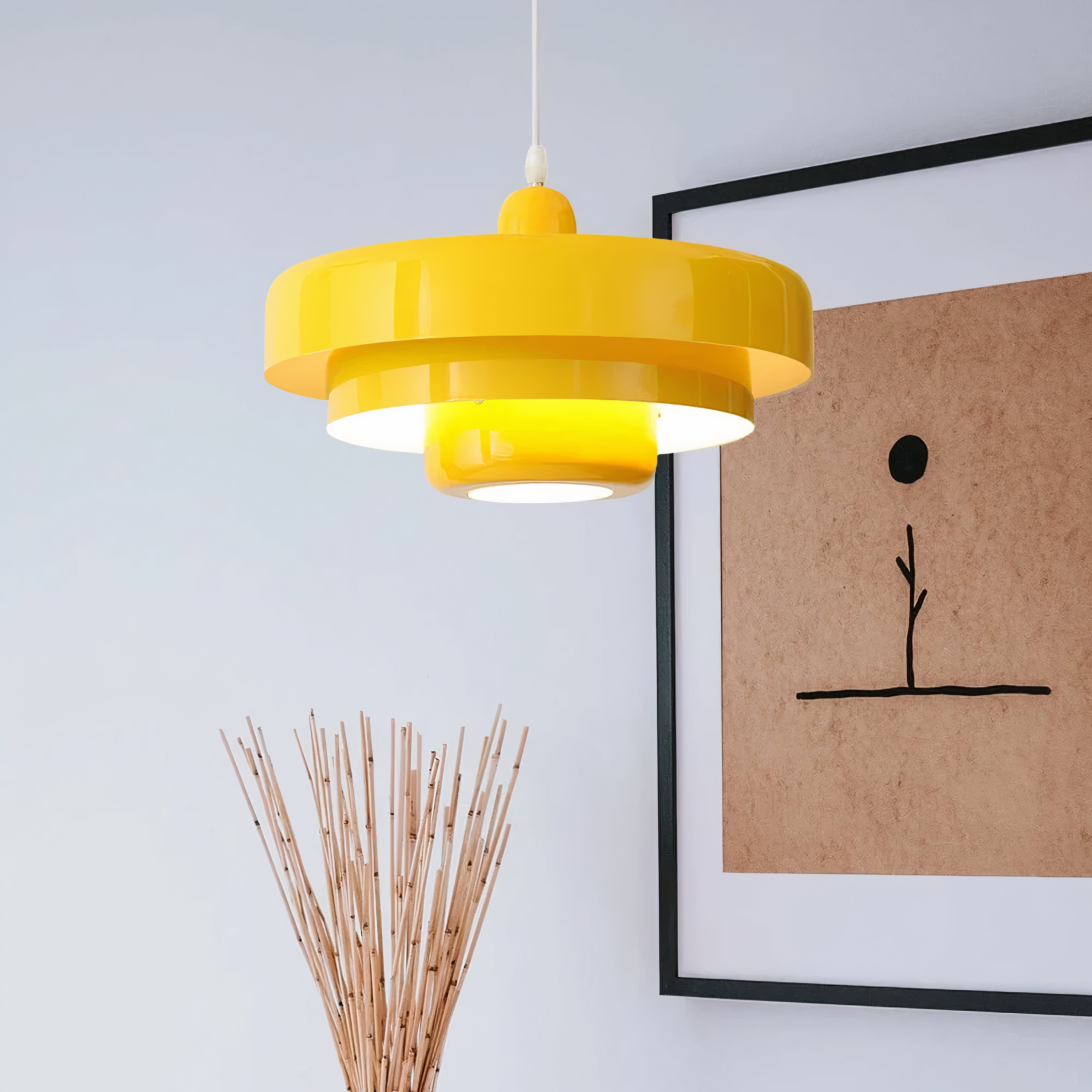 Round Scandinavian Ceiling Light | Metal, E27, Adjustable Pendant