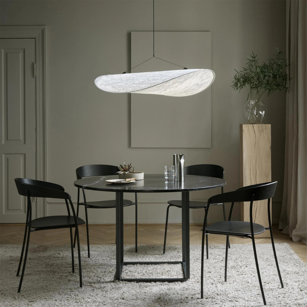Silk Pendant Light | Japandi Style, Height-Adjustable