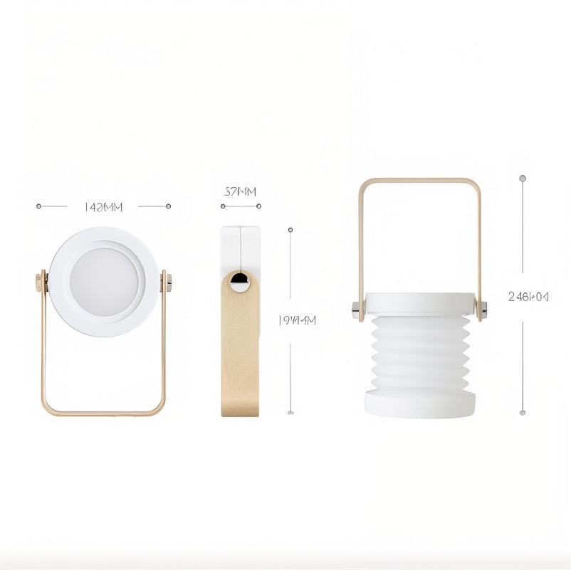 Wireless Wood and Metal Table Lamp | Dimmable, Rechargeable LED