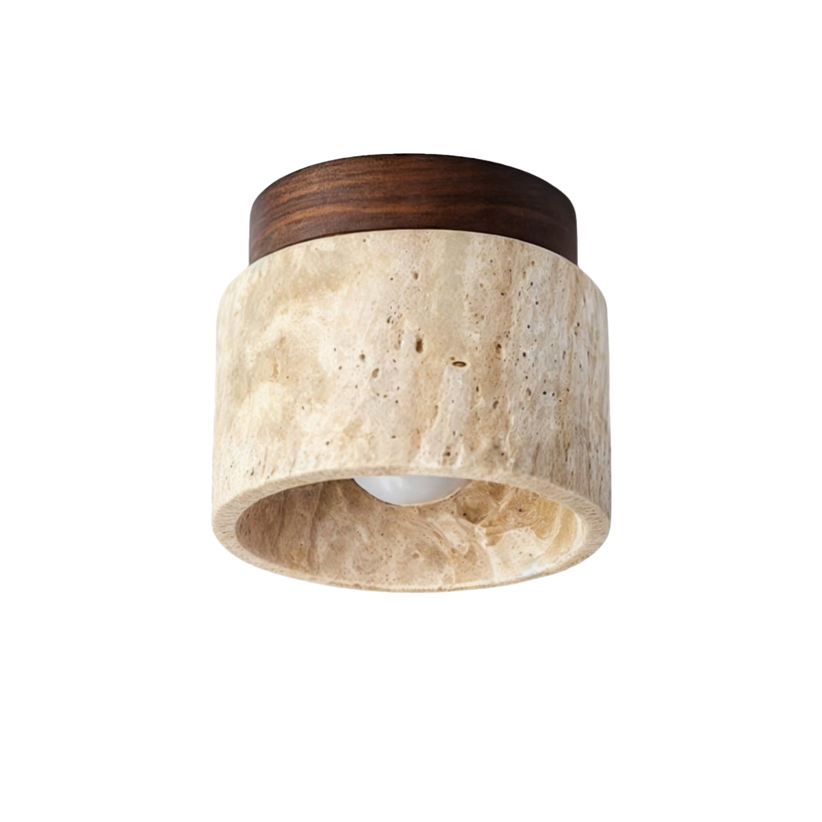 Small Wood Ceiling Light | Wabi-Sabi Style, E27