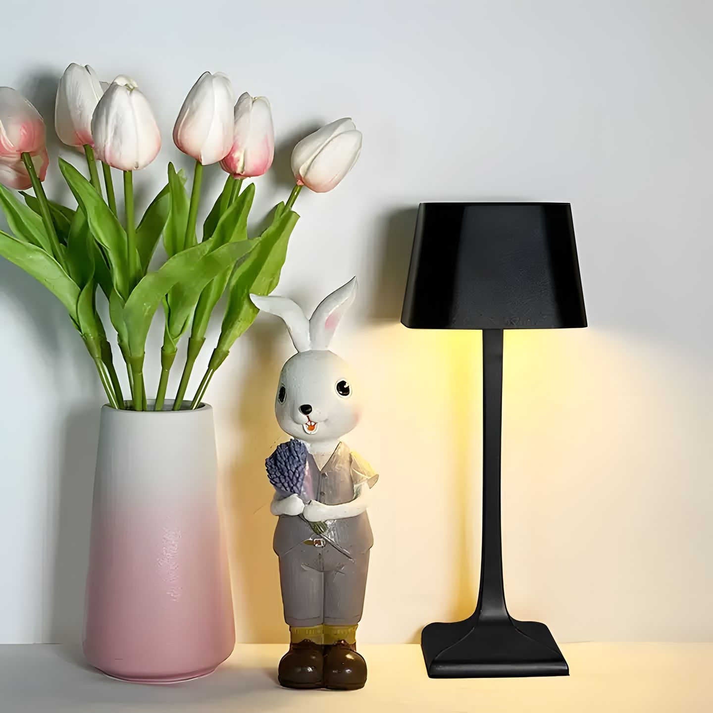 Wireless LED Table Lamp | Touch Dimmable, IP54 Aluminum