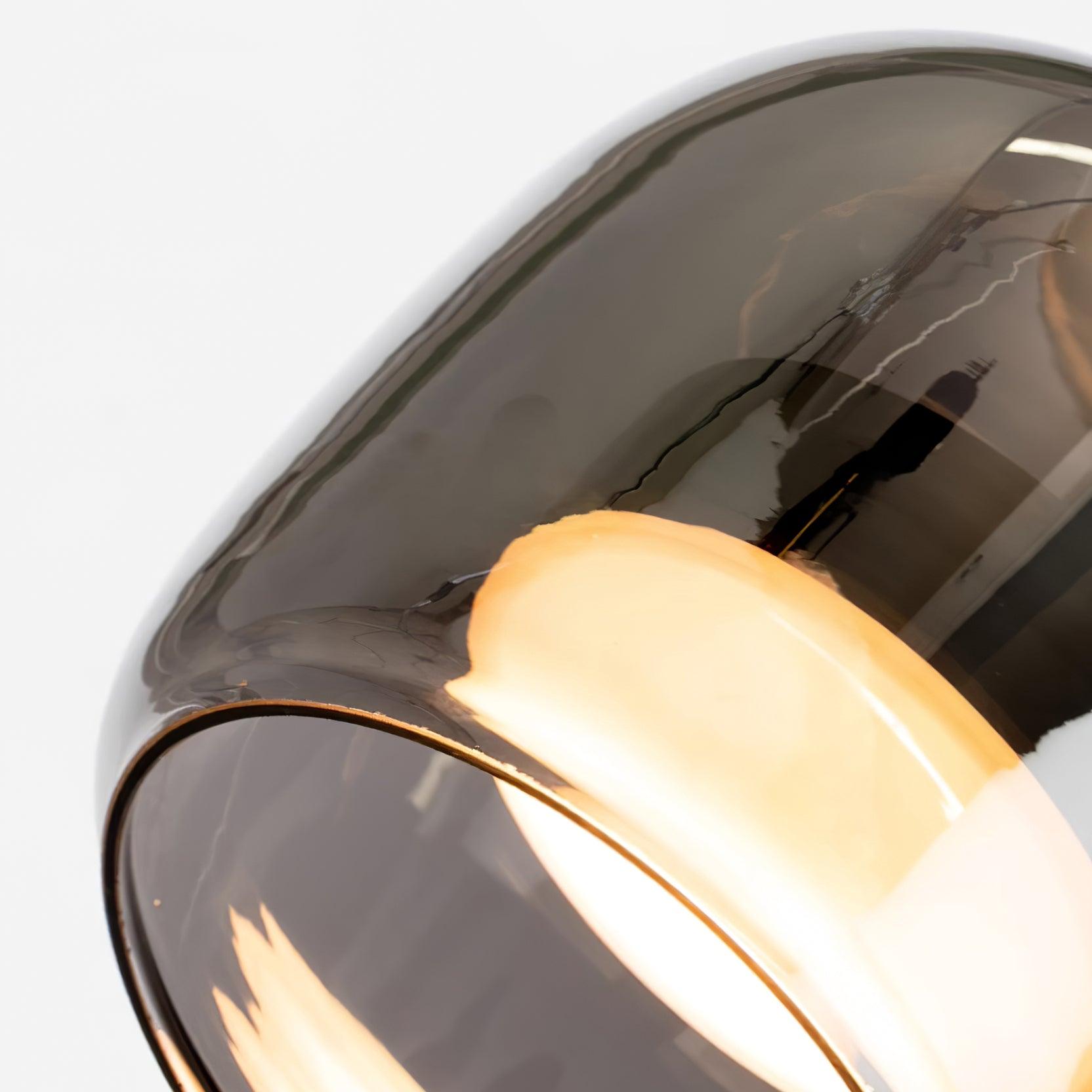 Smoked Glass Globe Pendant Light | Dual-Look LED, 3000K Warm White