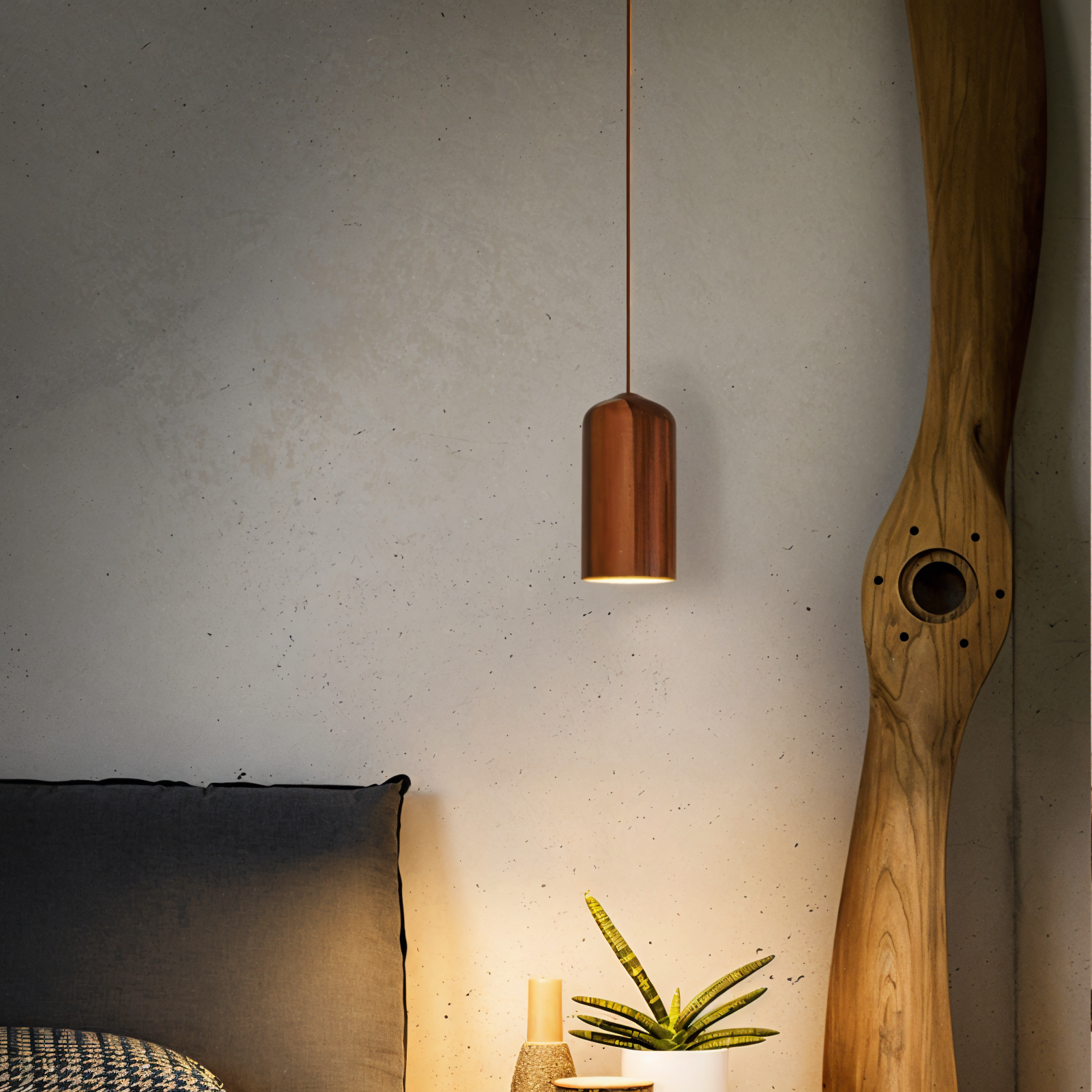 Small Wood Pendant Light | GU10, Scandinavian Style
