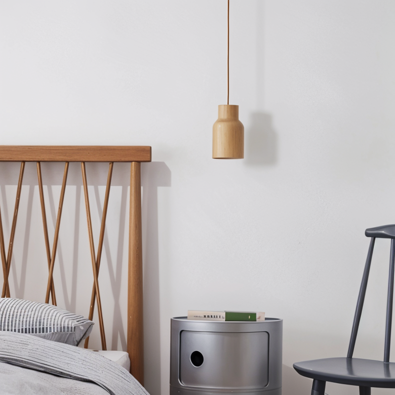 Small Wood Pendant Light | GU10, Scandinavian Style