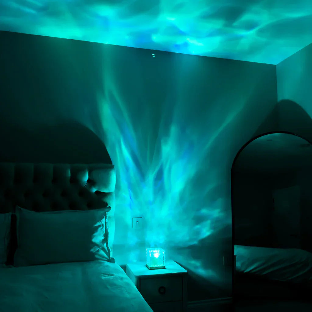 RGB Mood Table Lamp | 16-Color LED with Remote, Wood Base