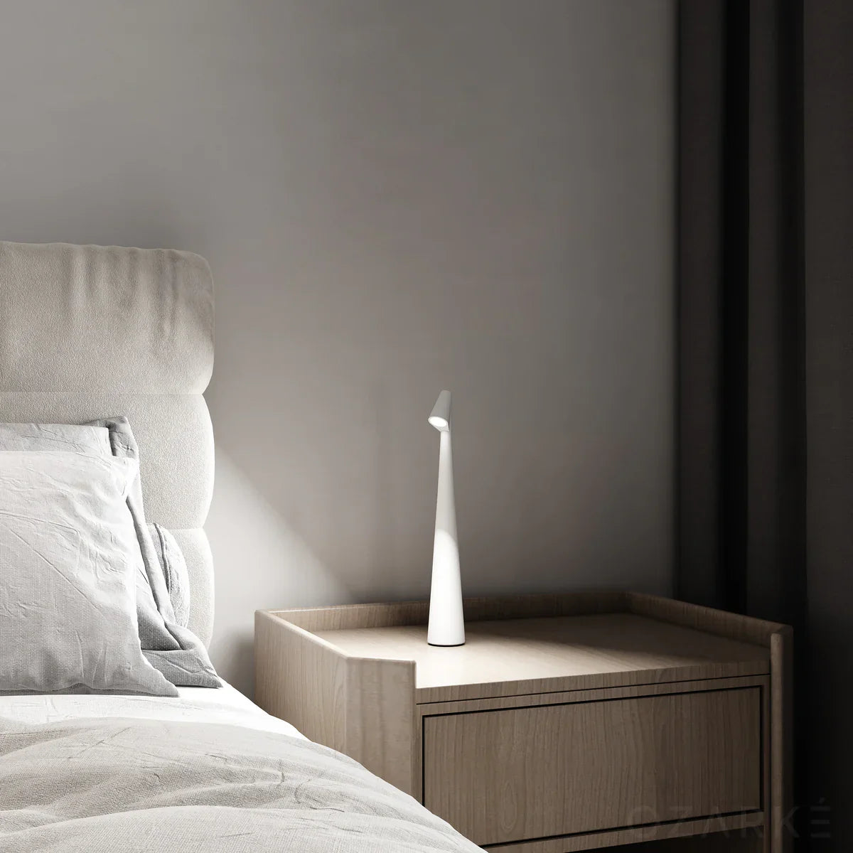 Wireless Wood Table Lamp | Scandinavian Design, Dimmable LED