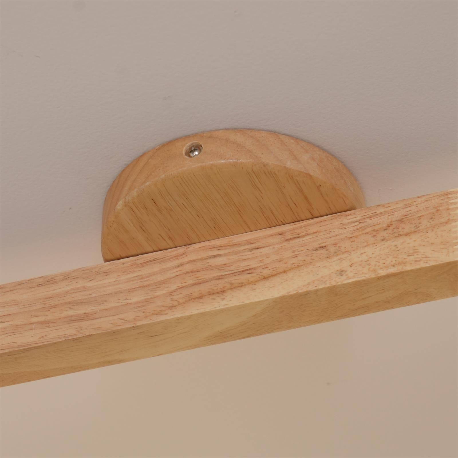 Wood and Gold LED Track Light | Linear Ceiling Bar, 3000K Warm White