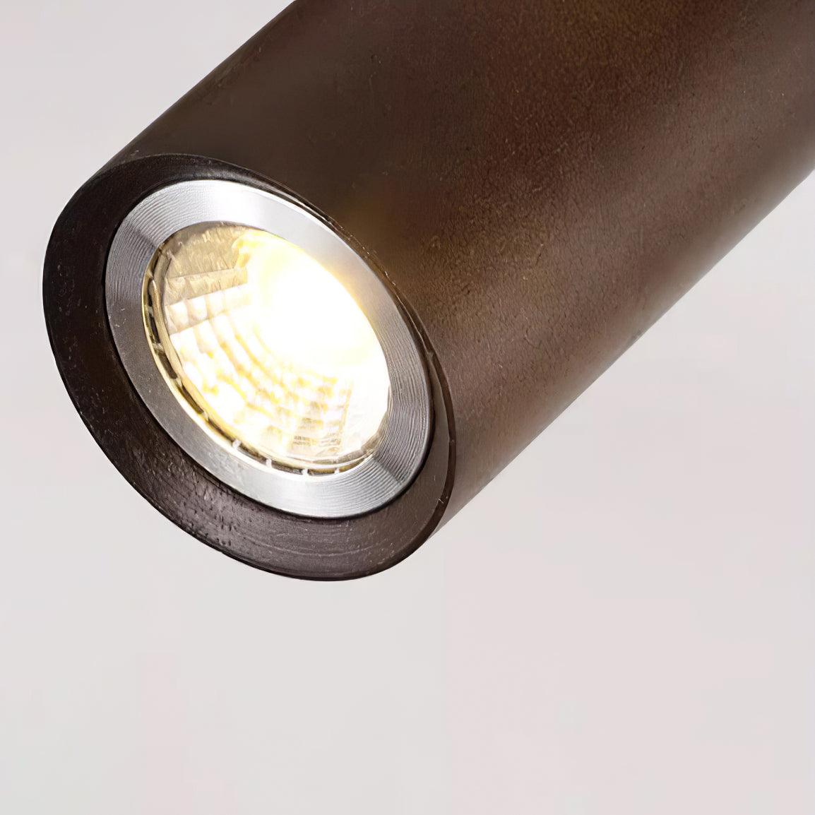 Wood and Gold LED Track Light | Linear Ceiling Bar, 3000K Warm White
