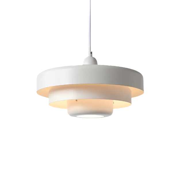Round Scandinavian Ceiling Light | Metal, E27, Adjustable Pendant