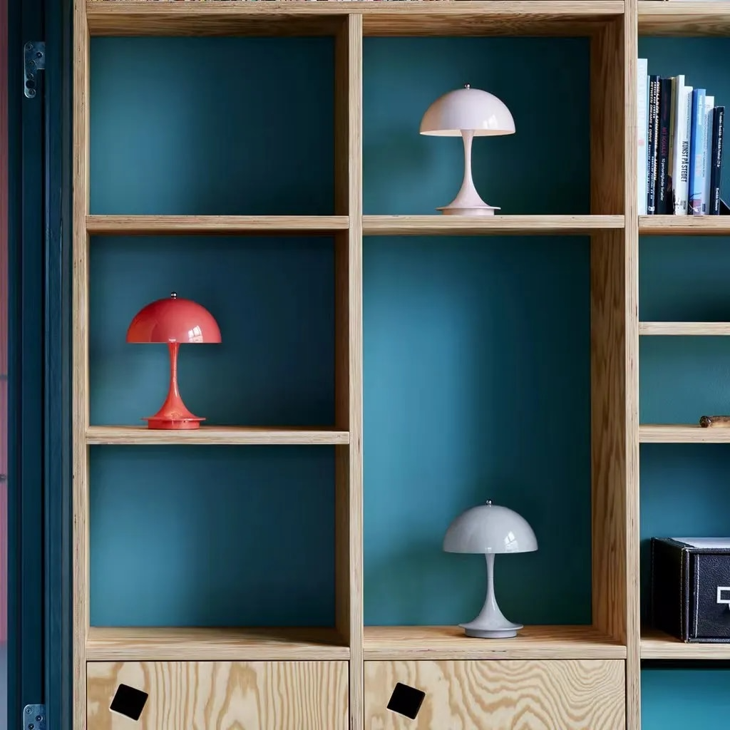 Mushroom Table Lamp | Wireless, Touch Dimmable, Aluminum and Acrylic