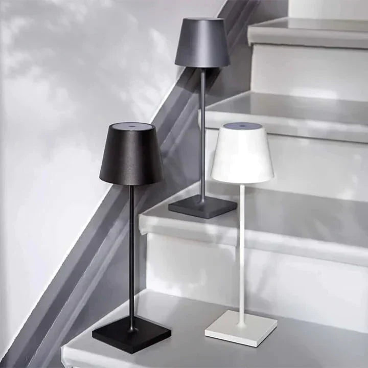 Scandinavian LED Table Lamp | Wireless, Dimmable Aluminum Design