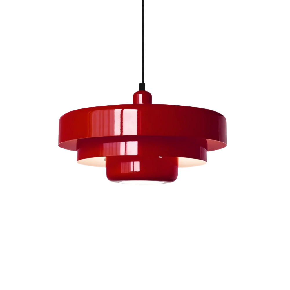 Round Scandinavian Ceiling Light | Metal, E27, Adjustable Pendant