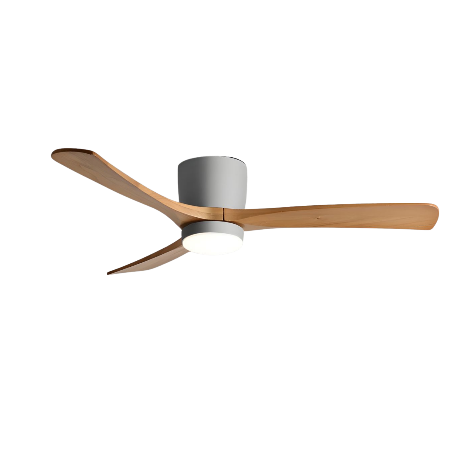 Wood Blade Ceiling Fan with LED Light | DC Motor, Dimmable
