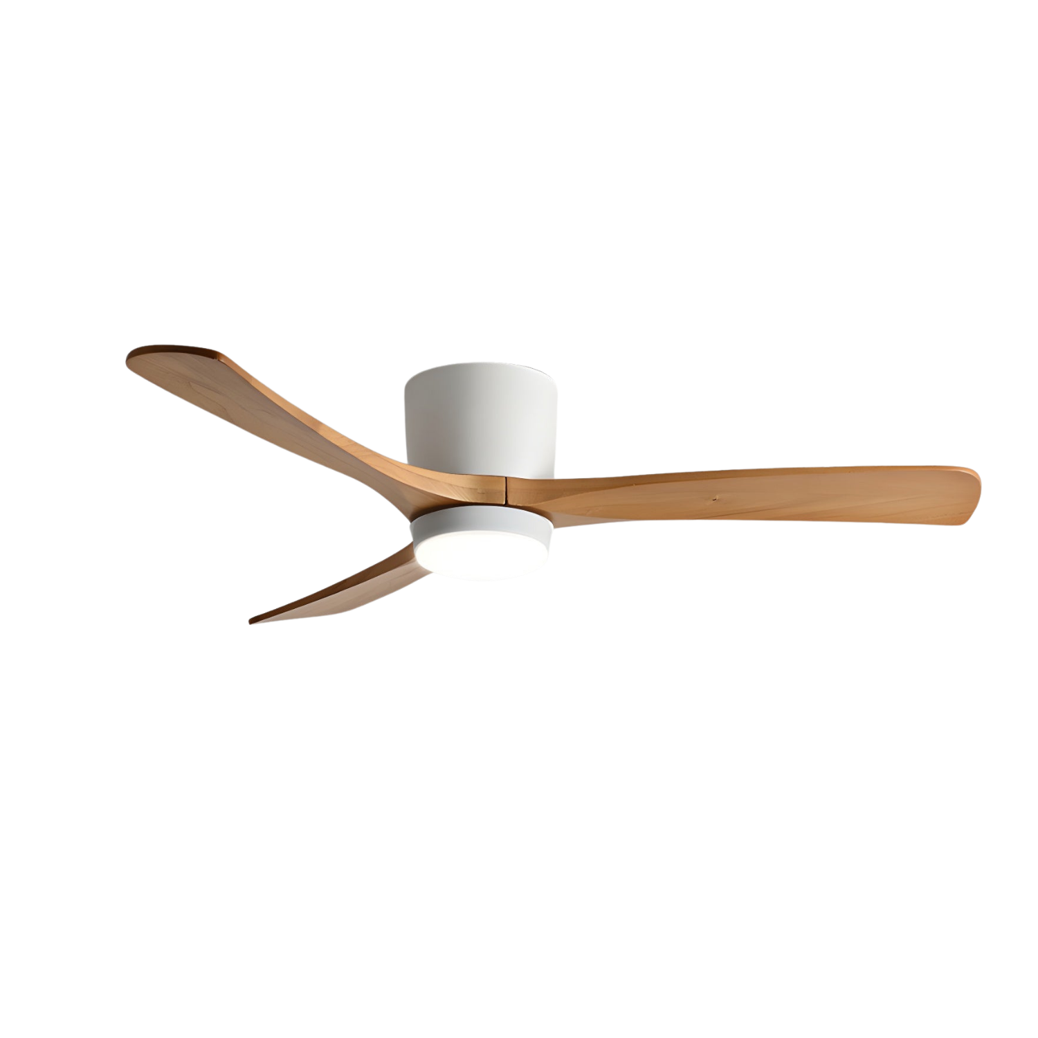 Wood Blade Ceiling Fan with LED Light | DC Motor, Dimmable