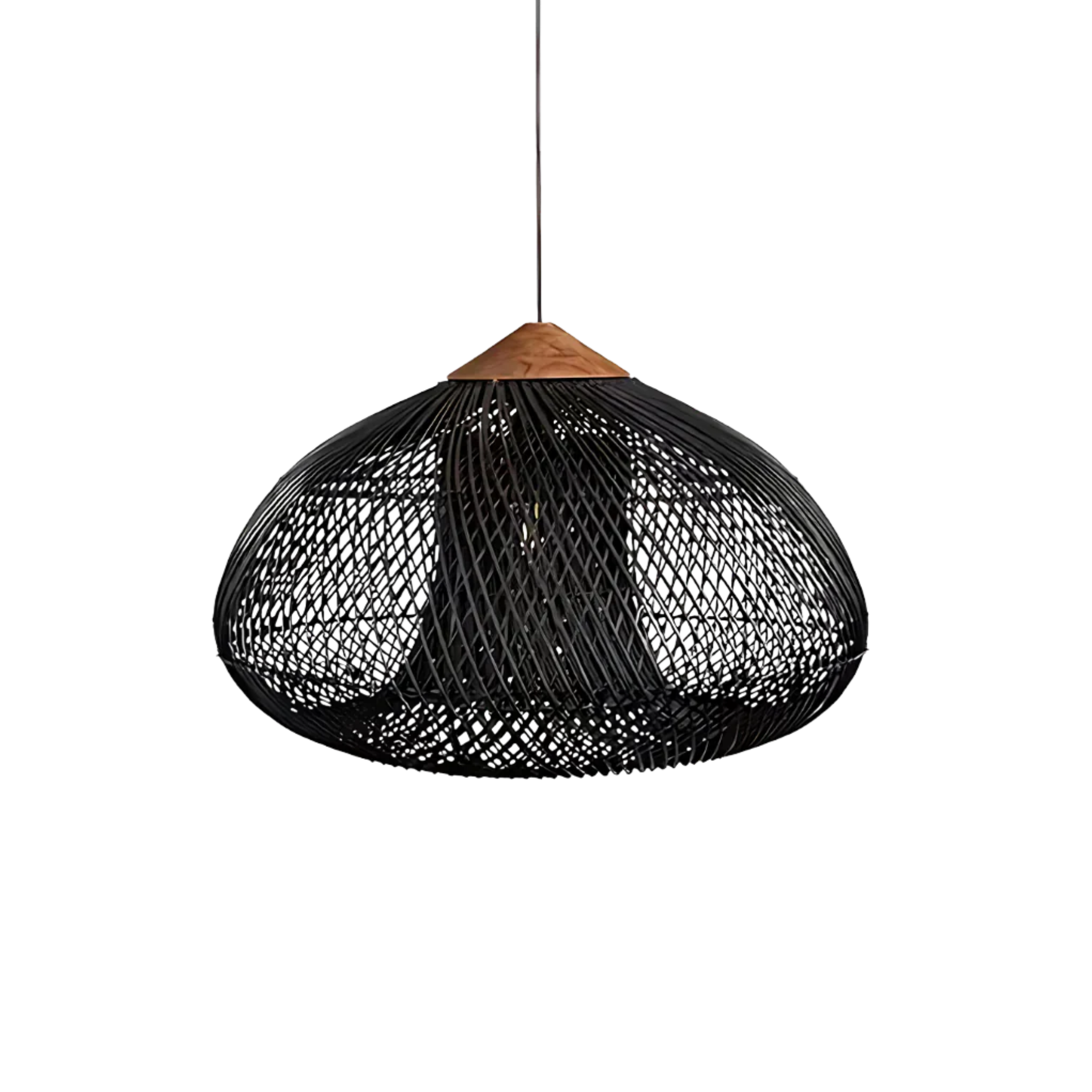 Woven Rattan Pendant Light | Boho Japandi Style, E27