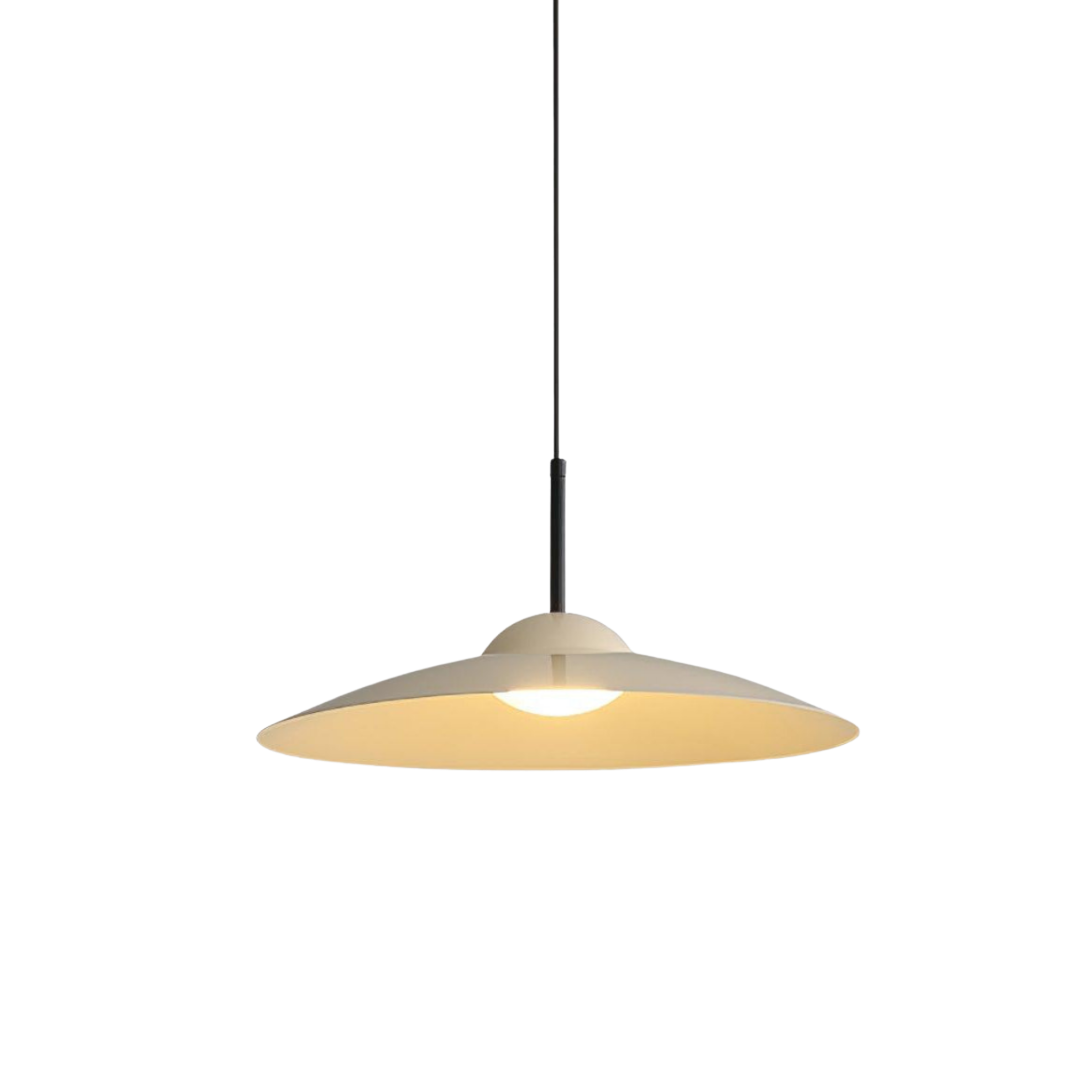 Japandi Dome Pendant Light | Wood-Look Finish, Integrated LED